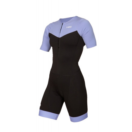 MAKO Team Set-In Lilac/Black - Trifonction Femme Triathlon Manches Courtes | Les4Nages
