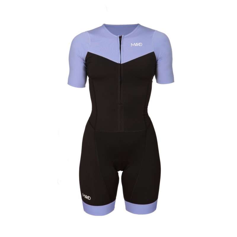 MAKO Team Set-In Lilac/Black - Trifonction Femme Triathlon Manches Courtes | Les4Nages