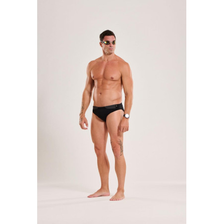 ZEROD Black / Anthracite - Maillot Slip de bain Natation Homme | Les4Nages