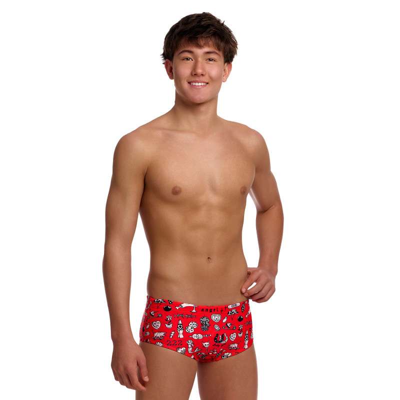 FUNKY TRUNKS (8-12ans) Scribbles Sidewinder Trunks - Boxer Natation Garçon | Les4Nages
